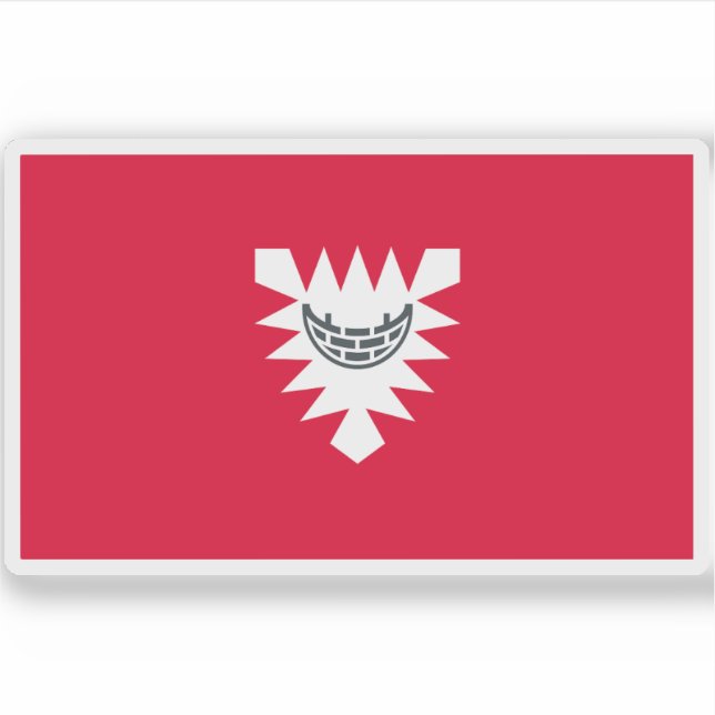 Pegatina Bandera de Kiel, Alemania (Anverso)