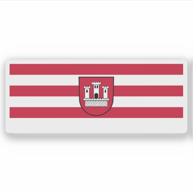 Pegatina Bandera de Klosterneuburg, Austria (Anverso)