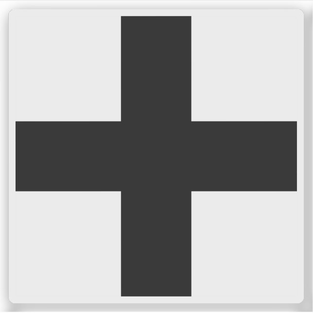 Pegatina Bandera de Köniz (Suiza) (Anverso)