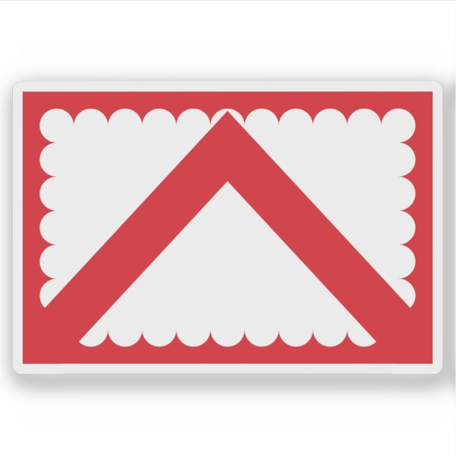 Pegatina Bandera de Kortrijk, Bélgica (Anverso)