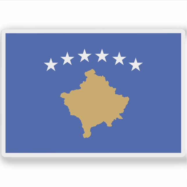 Pegatina Bandera de Kosovo (Anverso)