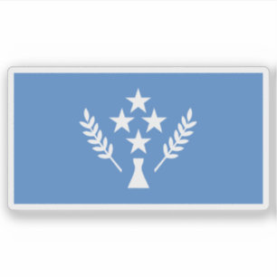 Pegatina Bandera de Kosrae (isla fuerte), Micronesia