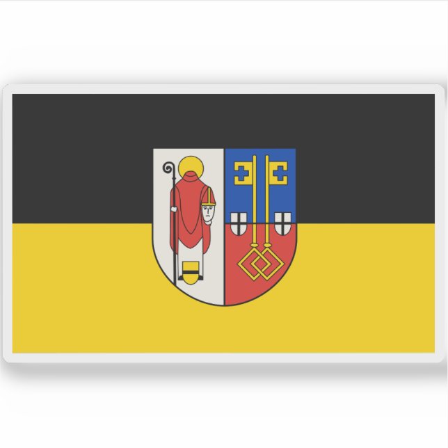 Pegatina Bandera de Krefeld, Alemania (Anverso)