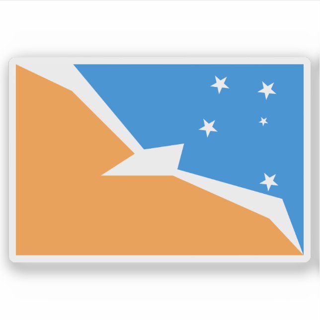 Pegatina Bandera de la Antártida Argentina (Anverso)