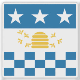 Pegatina Bandera de La Chaux-de-Fonds, Suiza