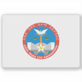 Pegatina Bandera de la ciudad de Addis Abeba, Etiopía