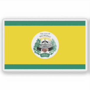 Pegatina Bandera de la ciudad de Belmopán, Belice