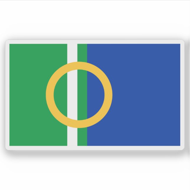 Pegatina Bandera de la ciudad de Calne, Inglaterra (Anverso)
