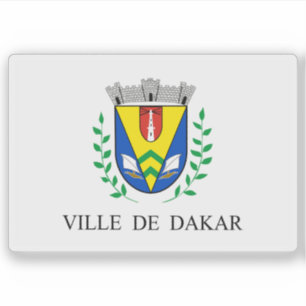 Pegatina Bandera de la ciudad de Dakar, Senegal
