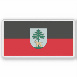 Pegatina Bandera de la ciudad de Jēkabpils, Letonia