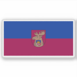 Pegatina Bandera de la ciudad de Jelgava, Letonia