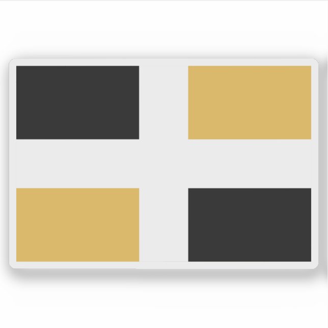 Pegatina Bandera de la ciudad de Lévis, Quebec, Canadá (Anverso)