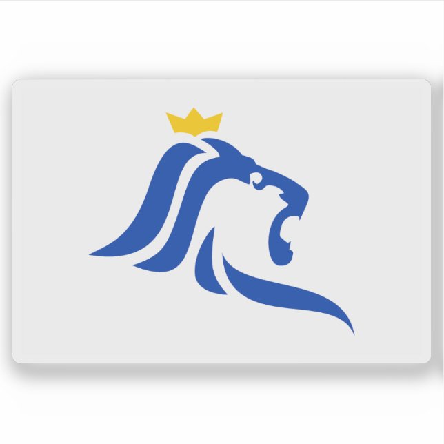 Pegatina Bandera de la ciudad de Luxemburgo (Anverso)