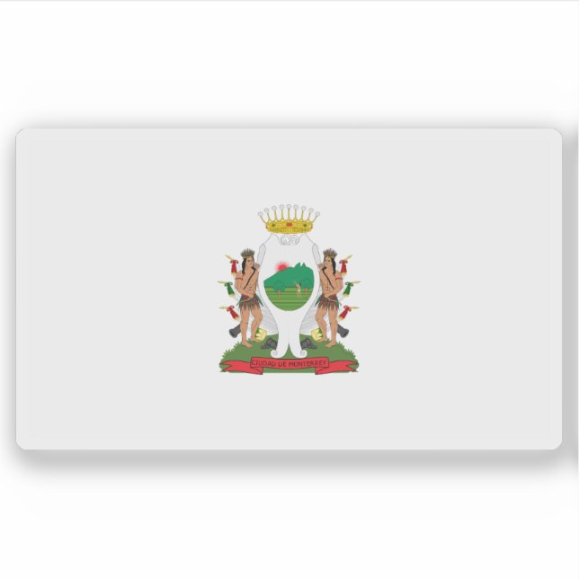 Pegatina Bandera de la ciudad de Monterrey, México (Anverso)