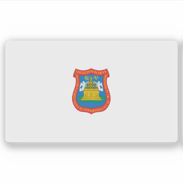 Pegatina Bandera de la ciudad de Puebla de Zaragoza, México (Anverso)