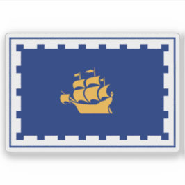 Pegatina Bandera de la ciudad de Quebec, Quebec, Canadá