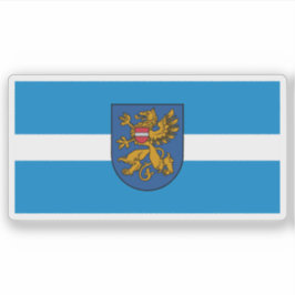 Pegatina Bandera de la ciudad de Rēzekne, Letonia