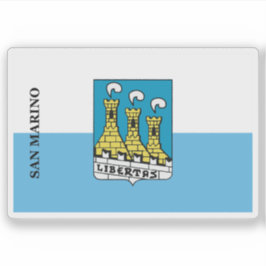 Pegatina Bandera de la ciudad de San Marino