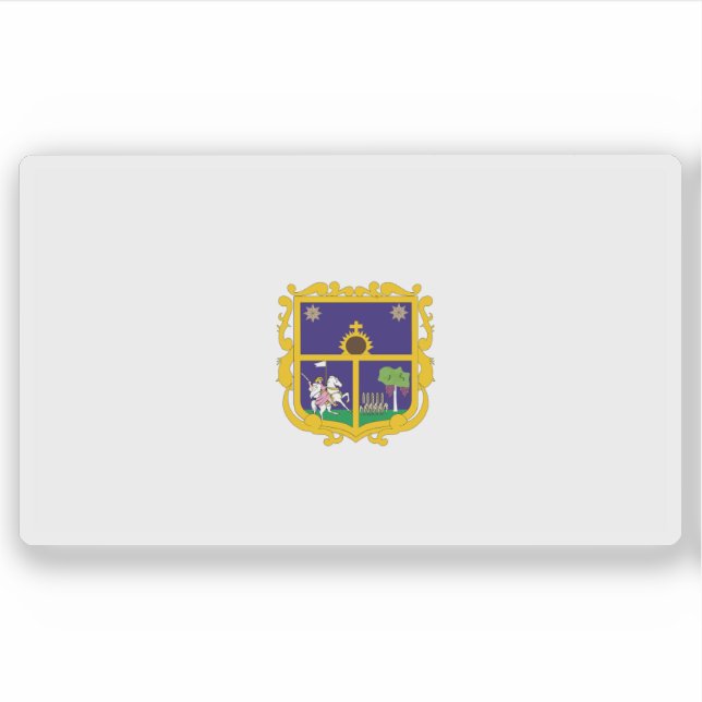 Pegatina Bandera de la ciudad de Santiago de Querétaro, Méx (Anverso)