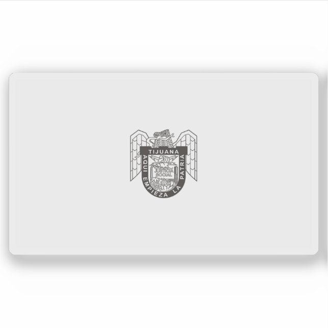 Pegatina Bandera de la ciudad de Tijuana, México (Anverso)