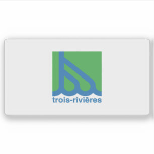 Pegatina Bandera de la ciudad de Trois-Rivières, Quebec, Ca
