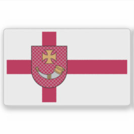 Pegatina Bandera de la ciudad de Ventspils, Letonia