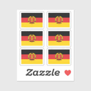 Pegatina Bandera de la colección de Alemania Oriental de 6