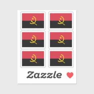 Pegatina Bandera de la colección de Angola de 6