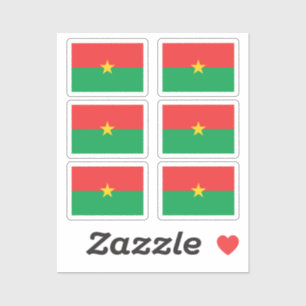 Pegatina Bandera de la colección de Burkina Faso de 6