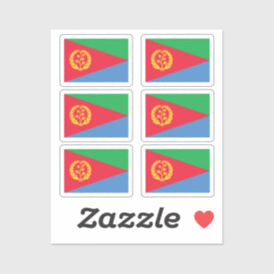 Pegatina Bandera de la colección de Eritrea de 6