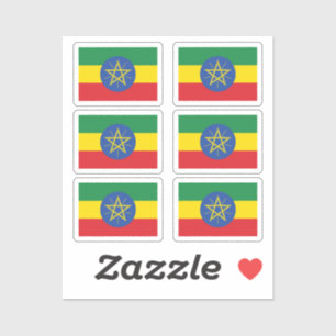 Pegatina Bandera de la colección de Etiopía de 6