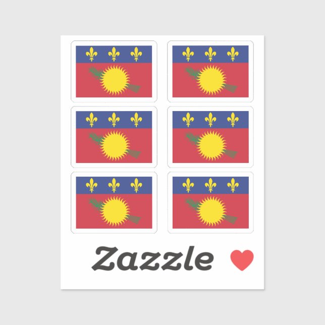 Pegatina Bandera de la colección de Guadalupe de 6 (Hoja)