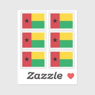 Pegatina Bandera de la colección de Guinea-Bissau de 6