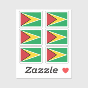 Pegatina Bandera de la colección de Guyana de 6