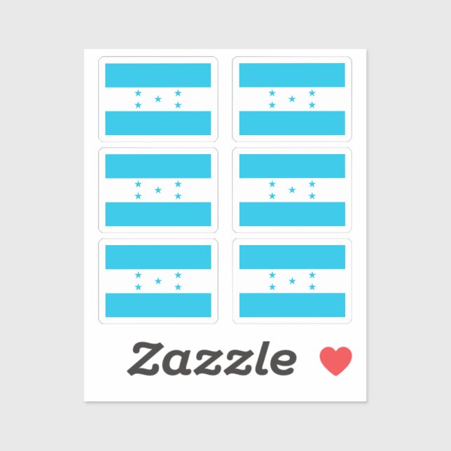 Pegatina Bandera de la colección de Honduras de 6 (Hoja)