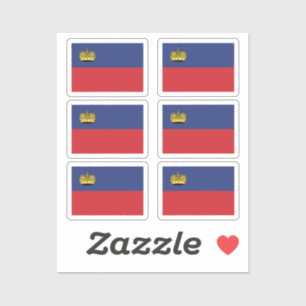 Pegatina Bandera de la colección de Liechtenstein de 6