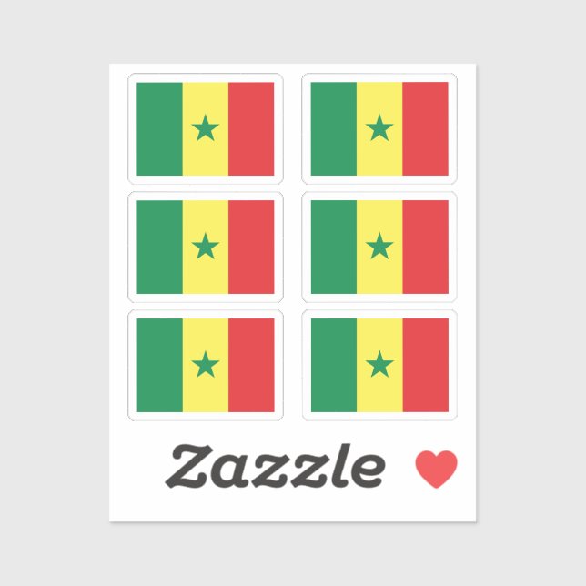 Pegatina Bandera de la colección de Sierra Leona de 6 (Hoja)