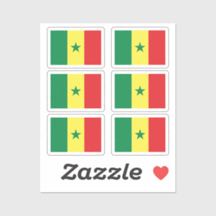 Pegatina Bandera de la colección Senegal de 6