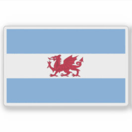 Pegatina Bandera de la colonia galesa en la Patagonia, Arge