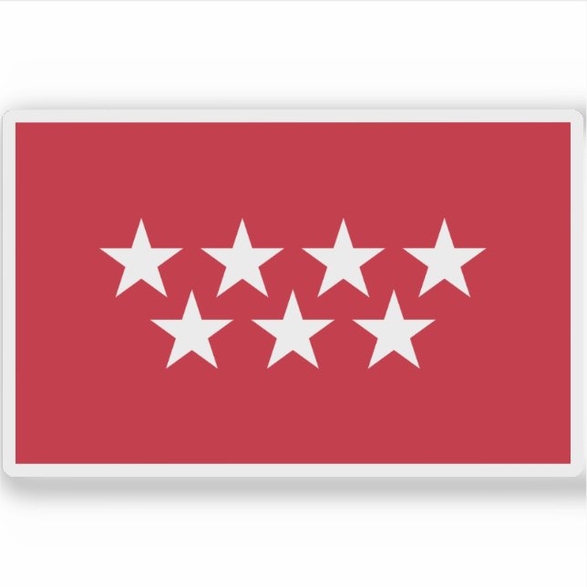Pegatina Bandera de la Comunidad de Madrid (Anverso)