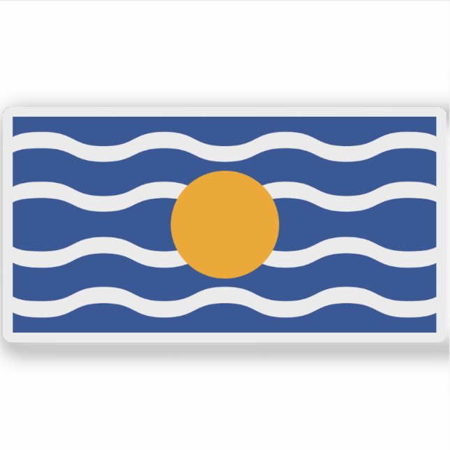 Pegatina Bandera de la Federación de las Indias Occidentale (Anverso)