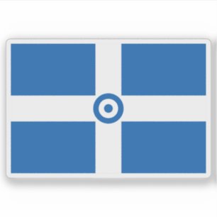 Pegatina Bandera de la Fuerza Aérea Helénica, Grecia (1973-