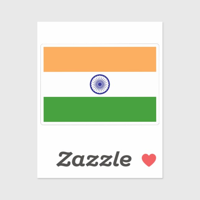 Pegatina Bandera de la India (Hoja)