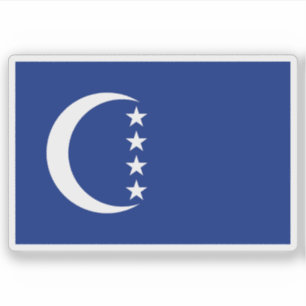 Pegatina Bandera de la isla de Gran Comora, Comoras