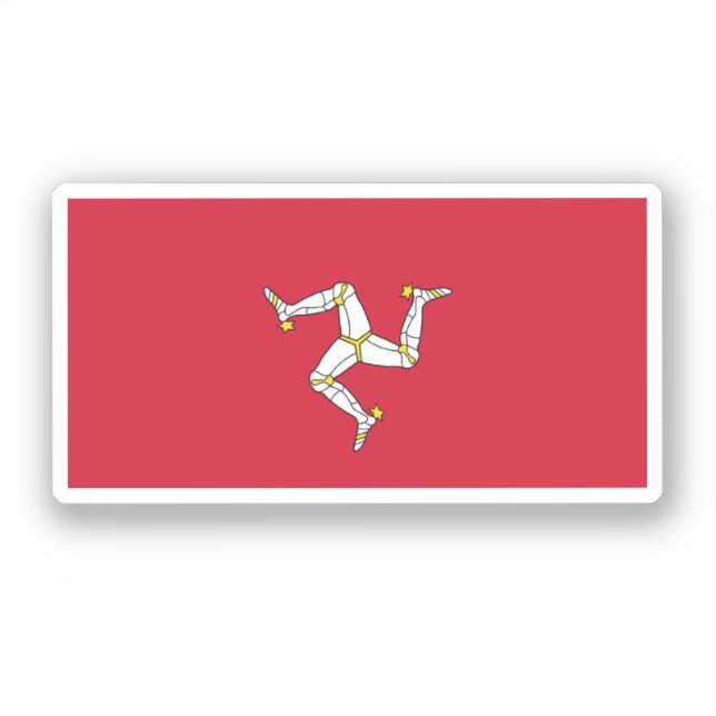 Pegatina Bandera de la Isla de Man (Anverso)
