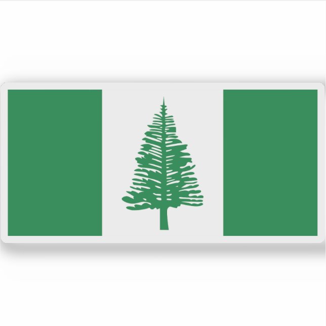 Pegatina Bandera de la isla de Norfolk (Anverso)