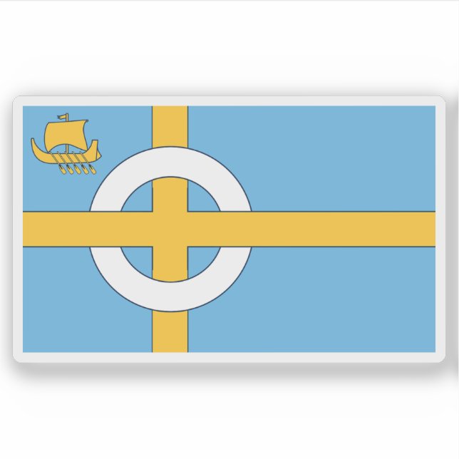 Pegatina Bandera de la Isla de Skye, Escocia (Anverso)