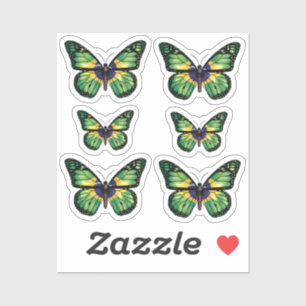 Pegatina Bandera de la Mariposa Monarca de Brasil