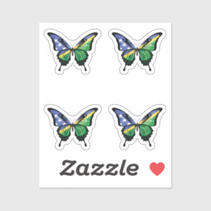 Pegatina Bandera de la Mariposa Swallowtail de las Islas Sa