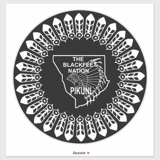 Pegatina Bandera de la nación de los pies negros (Hoja)